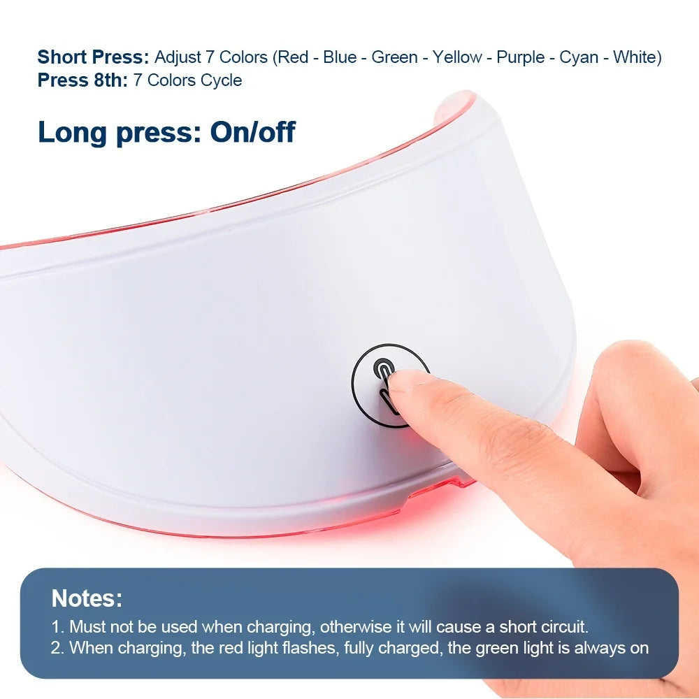 LED Rotlicht Therapie Gesichtsmaske