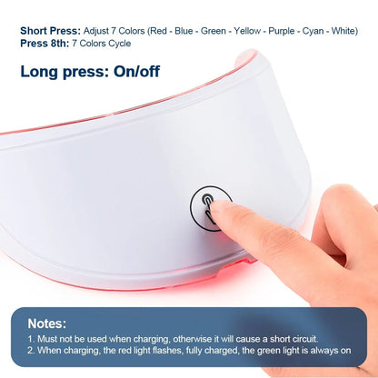 LED Rotlicht Therapie Gesichtsmaske