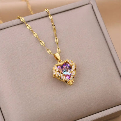 Crystal Heart Halskette - Zeitlose Eleganz