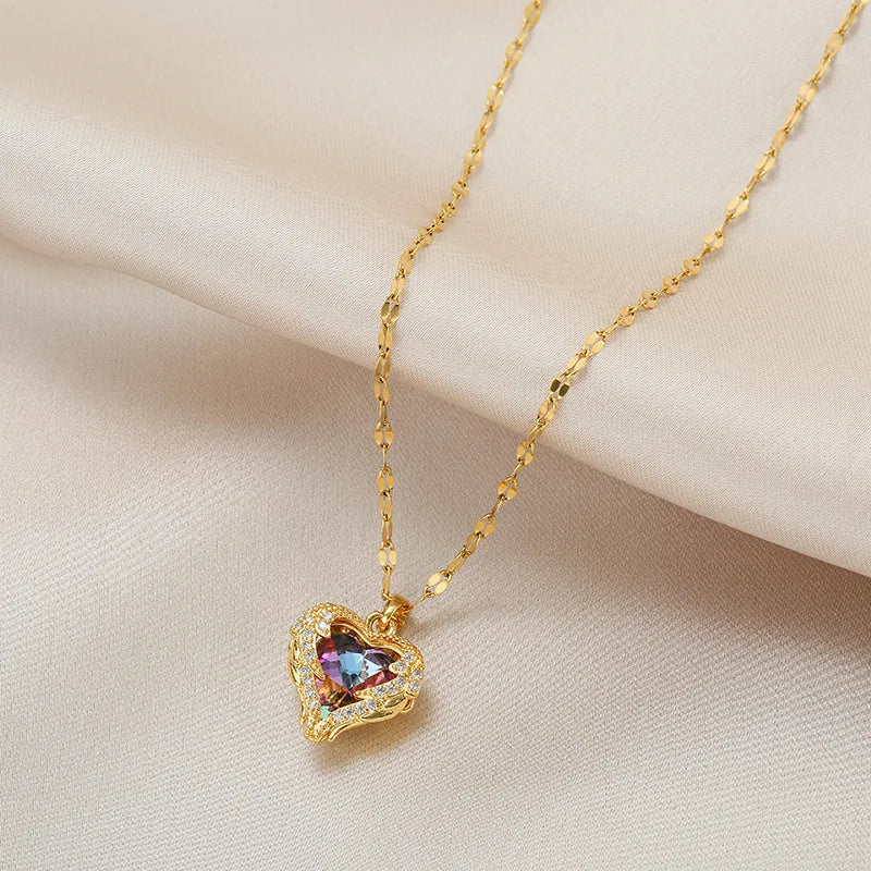 Crystal Heart Halskette - Zeitlose Eleganz