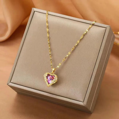 Crystal Heart Halskette - Zeitlose Eleganz