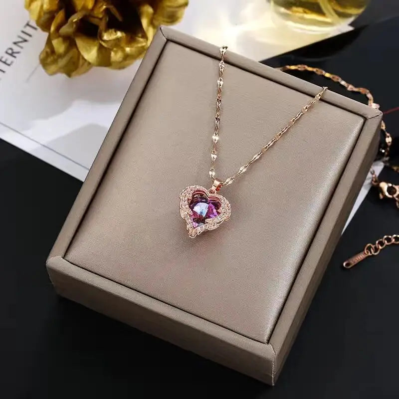Crystal Heart Halskette - Zeitlose Eleganz
